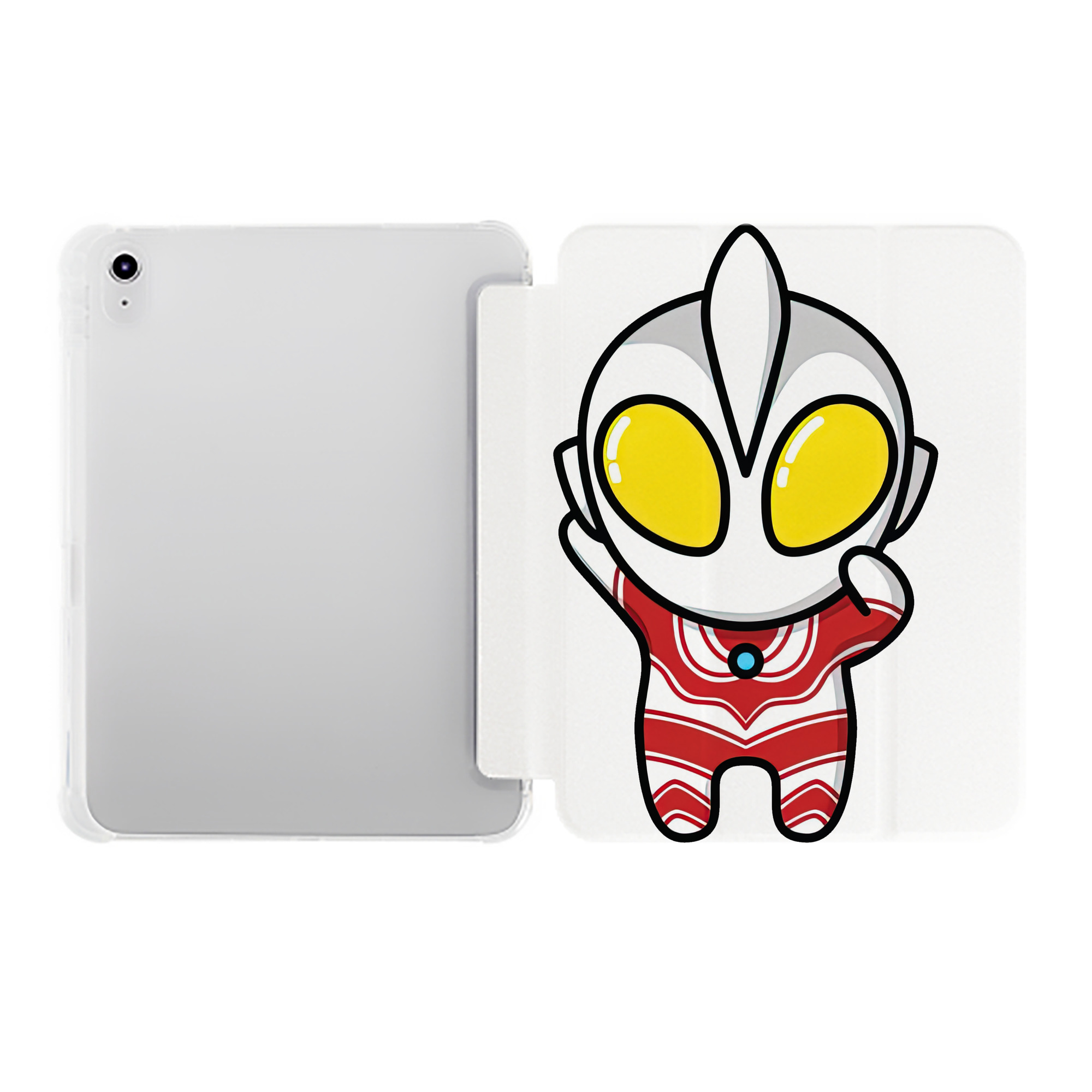 （画像用） ウルトラマン Ultraman IPad ケース ペン収納付き 三つ折りスタンド PUレザー×シリコン 対応機種9.5/10.5/10.9インチ